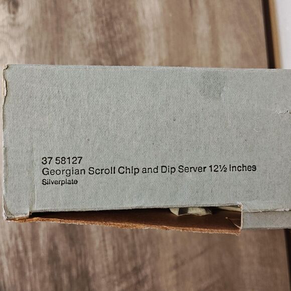 Oneida Georgian Scroll Chip and Dip Server 12.5in Silverplate Tray Made USA - Picture 15 of 16